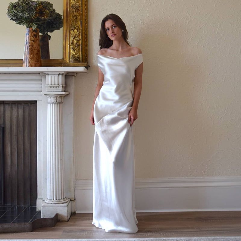 Robe dos nu chic nacrée