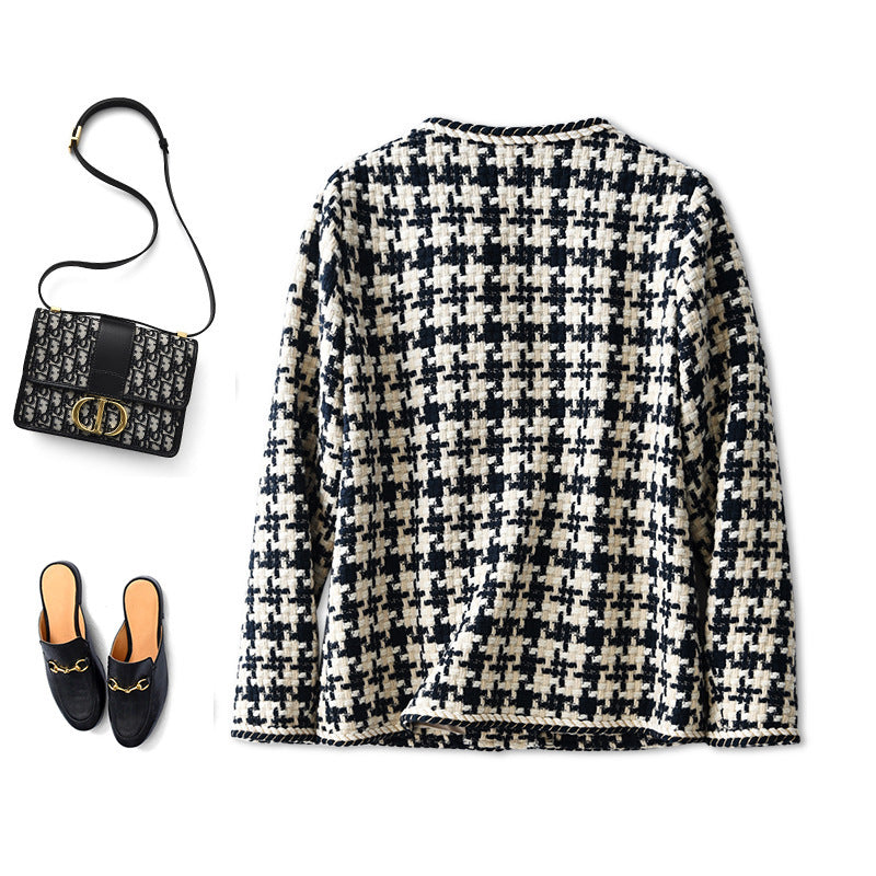 Veste pied-de-poule chic