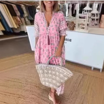 Robe V, manches ballon