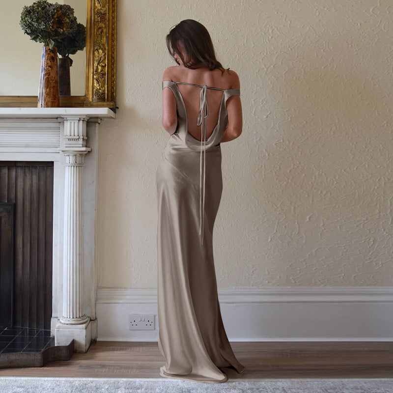 Robe dos nu chic nacrée