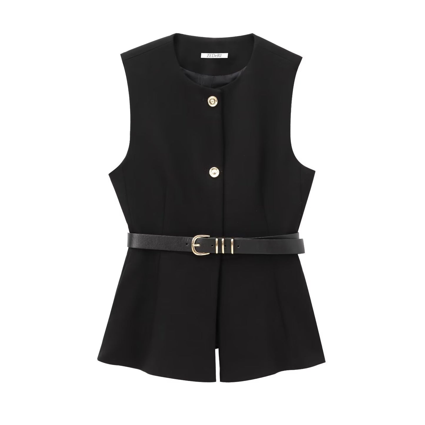 Robe Ceinturée Sans Manches