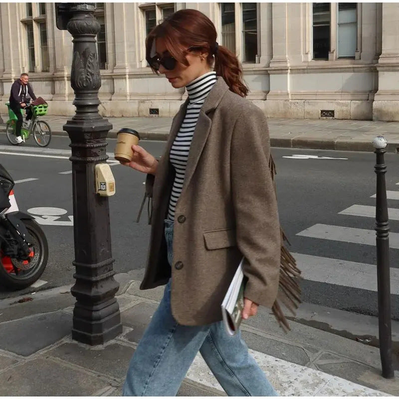 Veste à franges