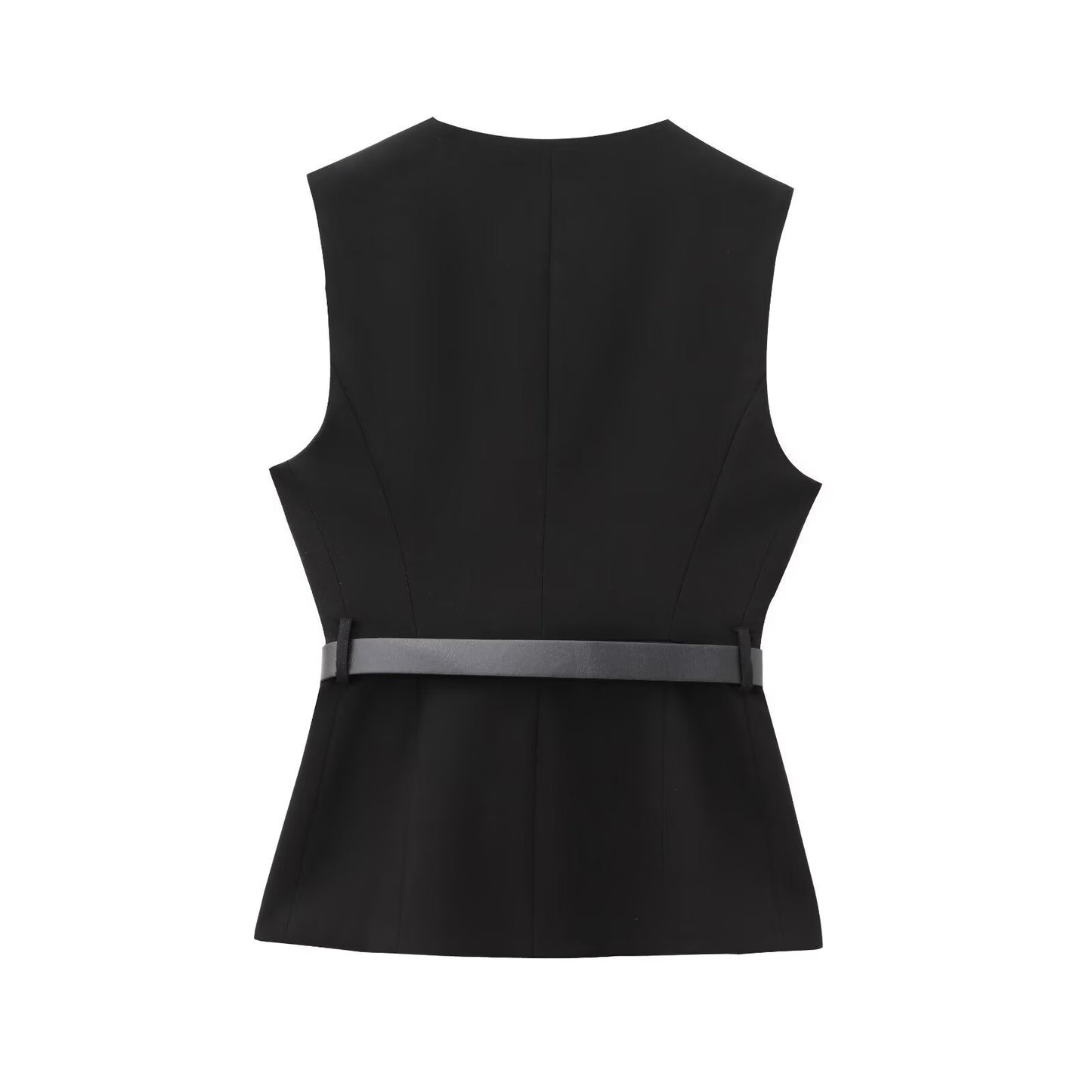 Robe Ceinturée Sans Manches