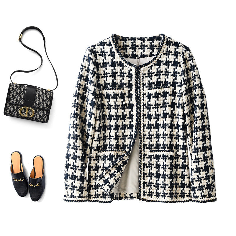 Veste pied-de-poule chic
