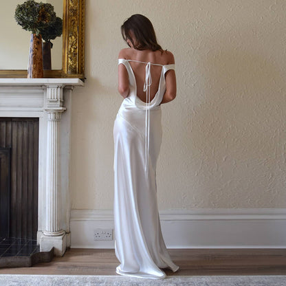 Robe dos nu chic nacrée
