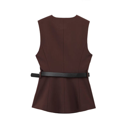 Robe Ceinturée Sans Manches