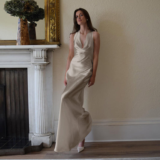 Robe dos nu chic nacrée