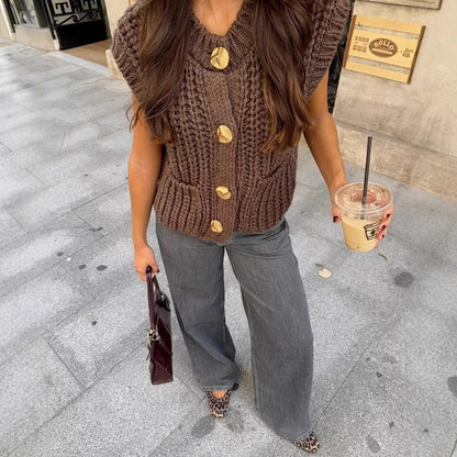 Gilet maille femme