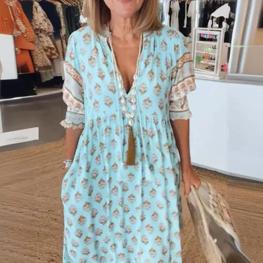 Robe V, manches ballon