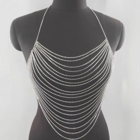Top halter, strass