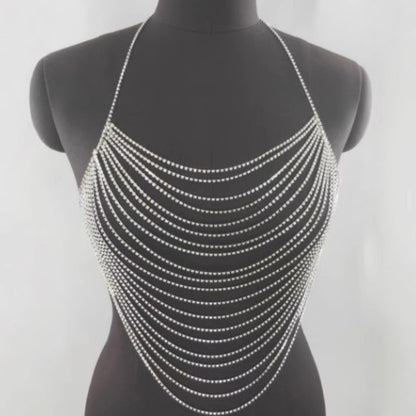 Top halter, strass
