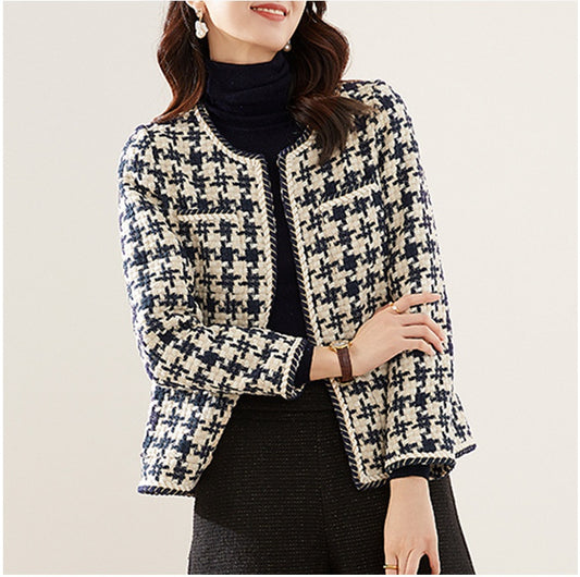 Veste pied-de-poule chic