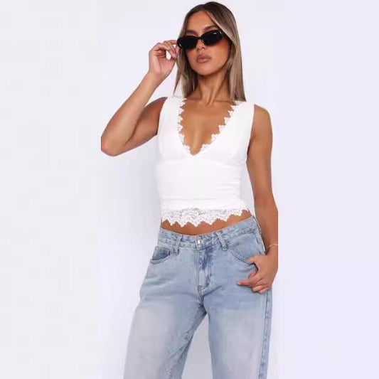 Blouse Blanche Dentelle
