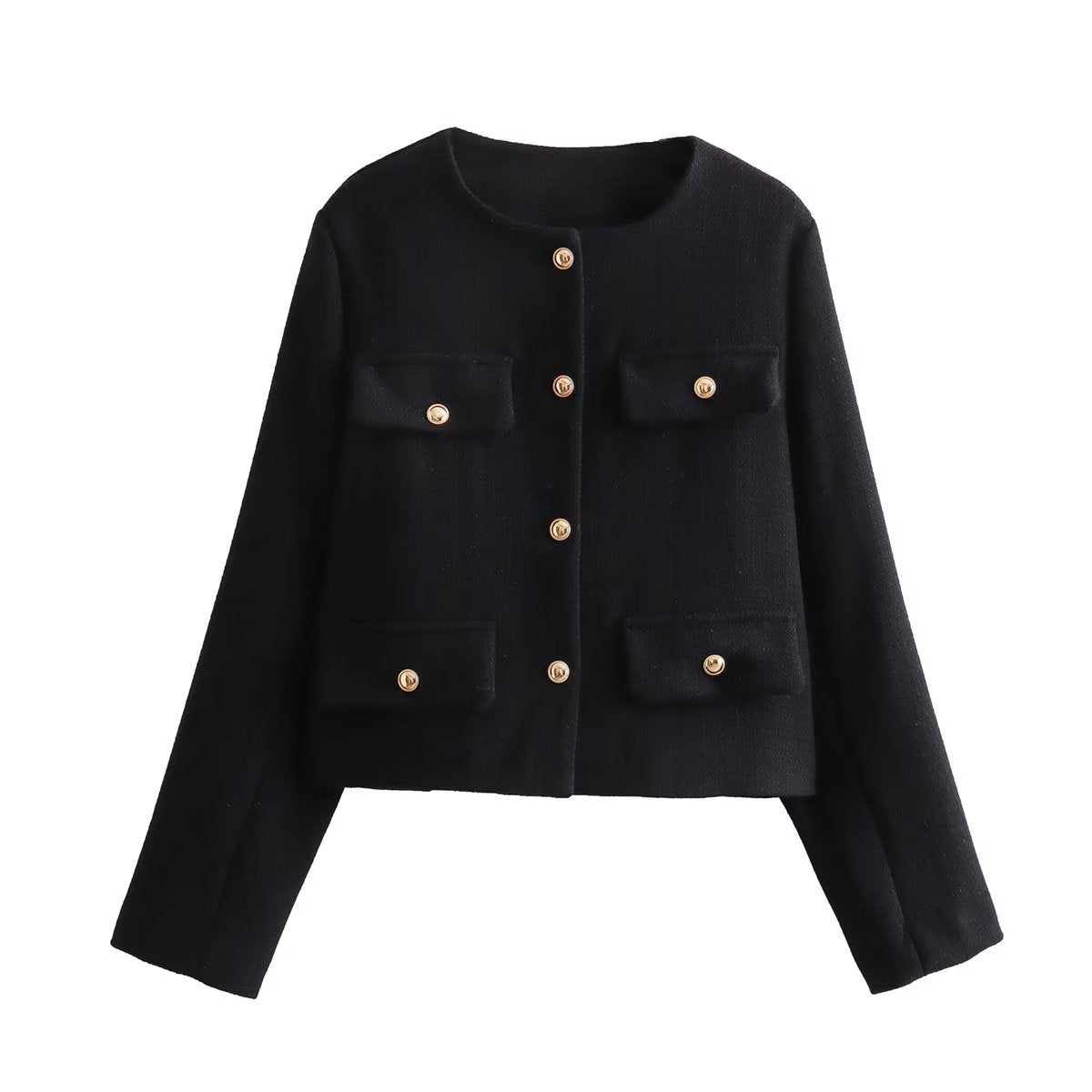 Veste courte classique femme à boutons