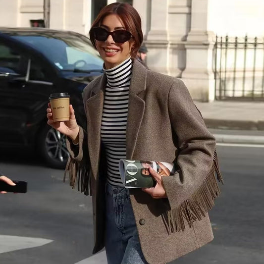 Veste à franges